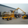 SD SUNCO 3T Timber Trailer with Crane Combined with Tractor with CE Certificate in China sell worldwide